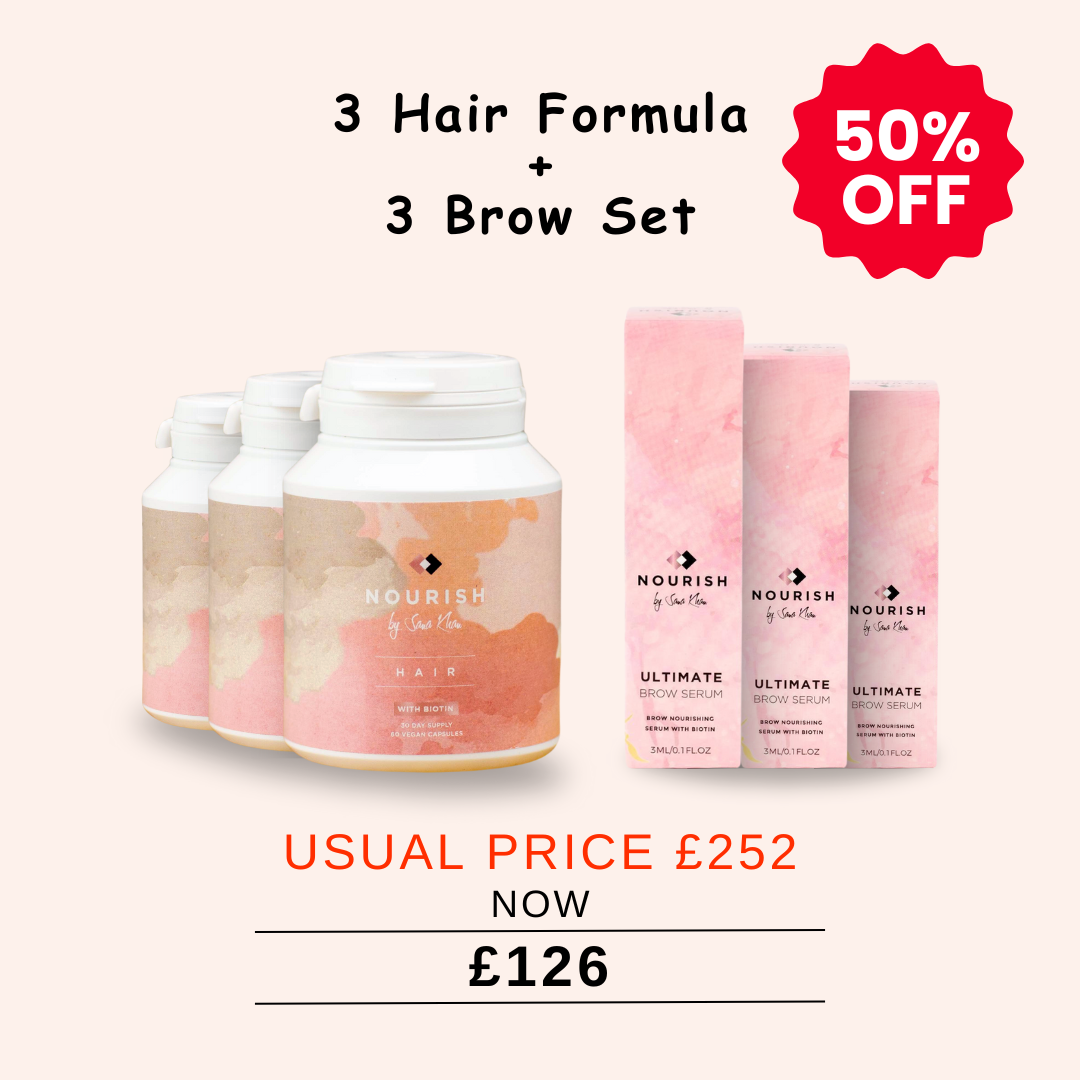 3 Hair Formula & 3 Brow Serum Set